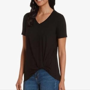 Matty M Classic Black V-Neck Tee